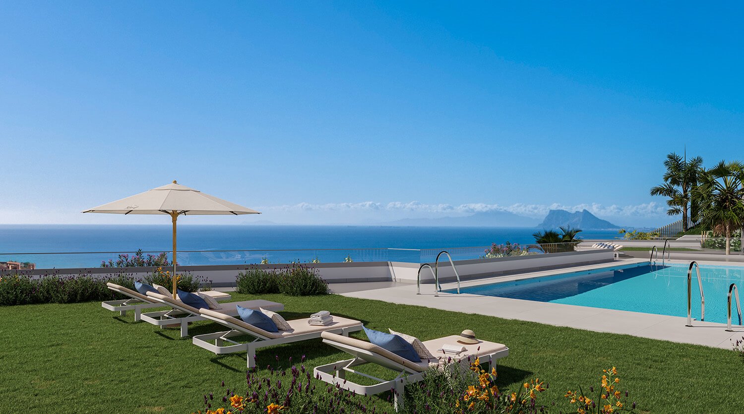 Exclusivo residencial junto a Sotogrande con vistas al Mediterráneo.-