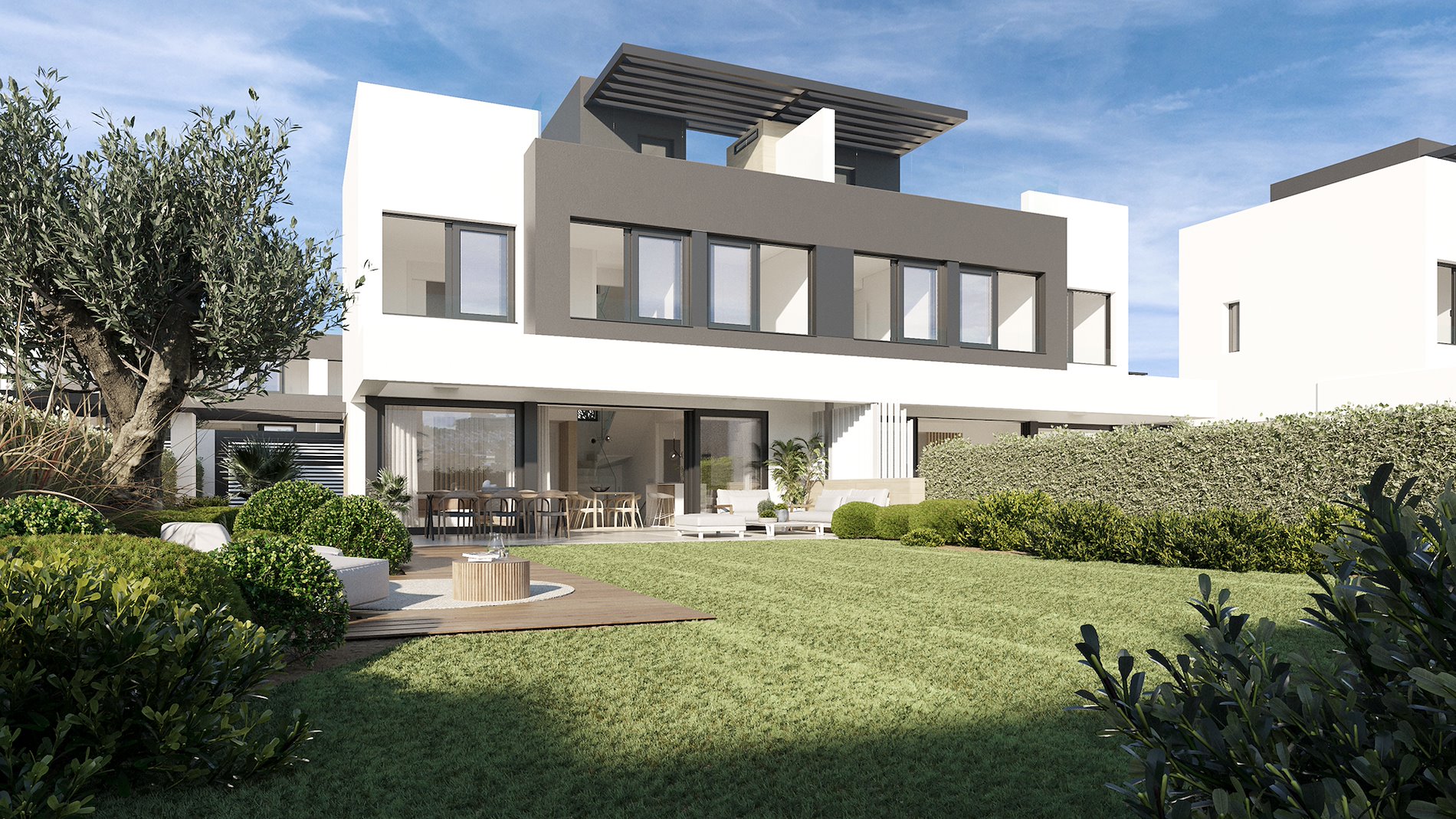 Residencial de villas pareadas de lujo en Estepona.-