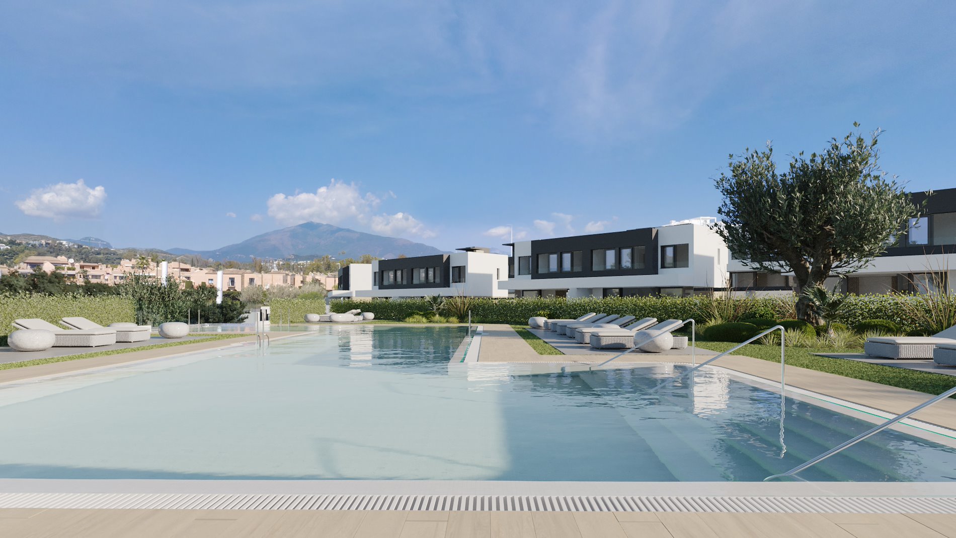Residencial de villas pareadas de lujo en Estepona.-