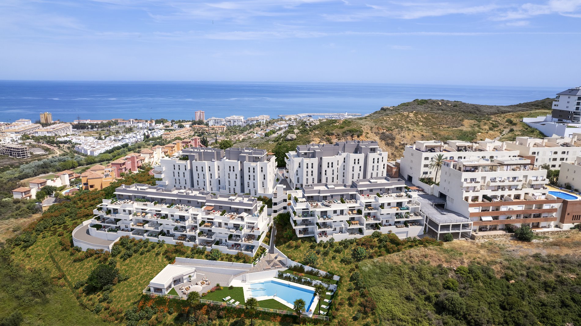 Exclusivo Residencial de 60 Viviendas junto al Puerto Deportivo de La Duquesa.-