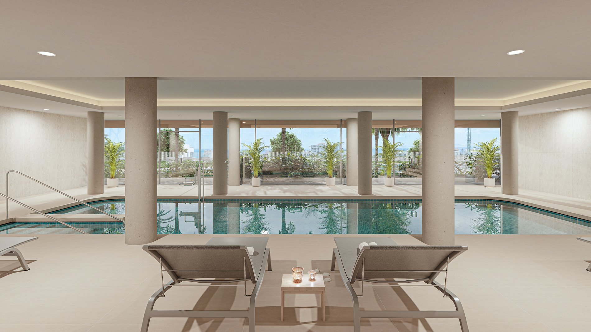 Obra nueva en Estepona con piscina, coworking y golf cercano